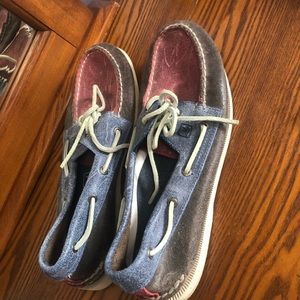 Sperry Topsider blue/brown/red size 9